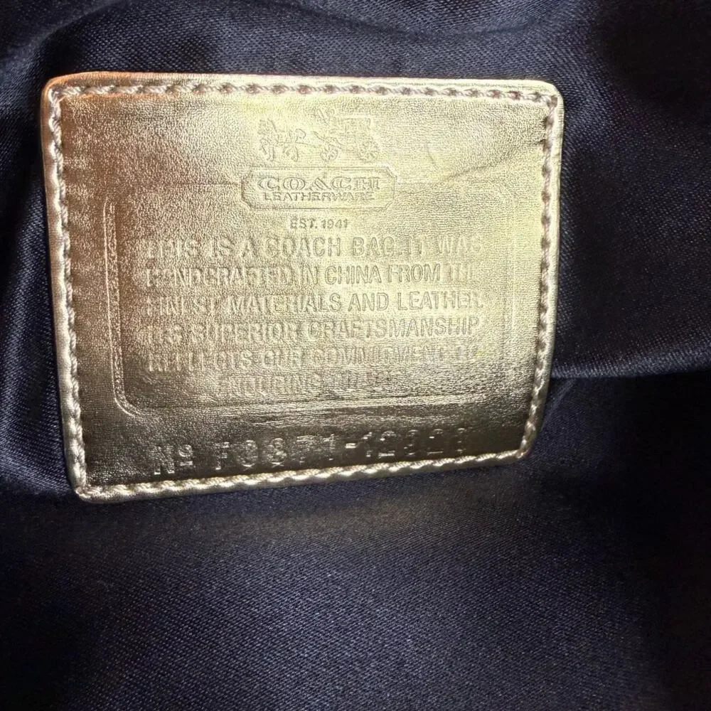 y2k COACH Kisslock Amanda Graphic Op Art Fold Over Clutch Satin Shoulder Bag